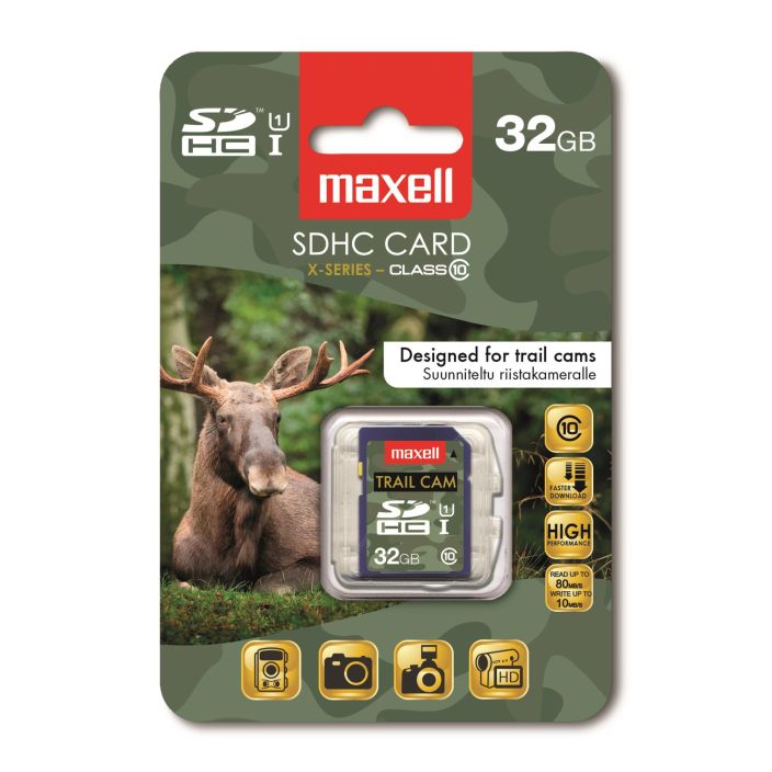 Maxell SDHC 32GB CLASS 10 riistakameroille 854424 978-117