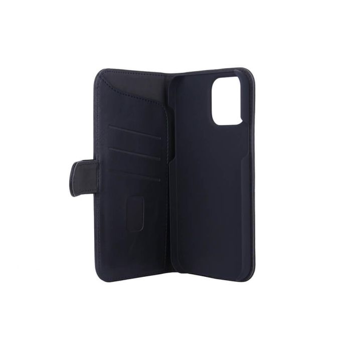 GEAR Lompakko Musta - iPhone 13 Pro Max Alykas, kaytannollinen ja suojaava tekonahkainen puhelinlompakko - lokero