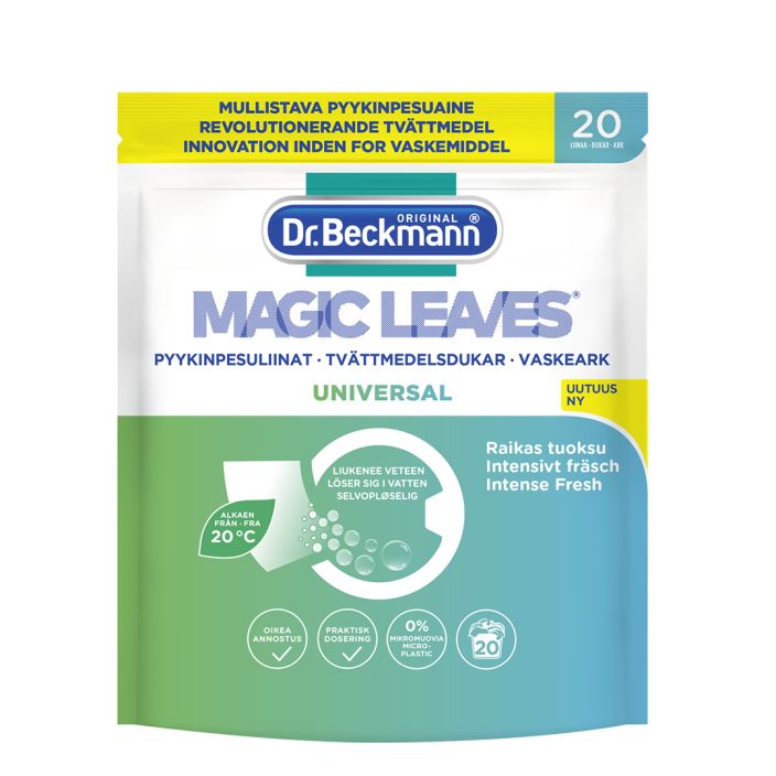 Dr. Beckmann Magic leaves pyykinpesuliina 20kpl universal 4501