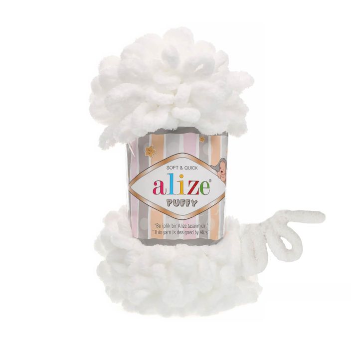 Alize Puffy 55 valkoinen PUFFY-055 912-130