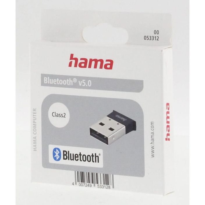 Hama Bluetooth USB-adapteri Hama Bluetooth USB-adapteri versio 5.0 C2 + EDR ja 128-bittinen salaus