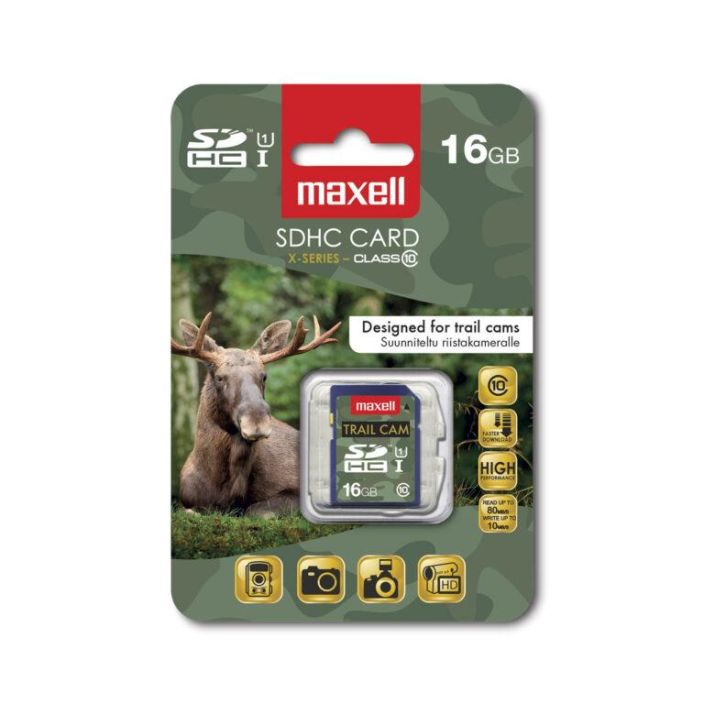 Maxell SDHC 16GB X-SERIES CLASS 10 riistakameroille 854423 978-116