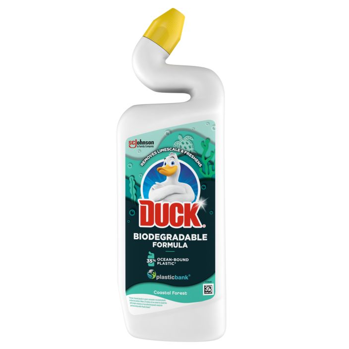 WC-duck Happy Ocean Coastal Forest 750ml Biohajoava puhdistusaine puhdistaa tehokkaasti ja poistaa kalkkijaamat.