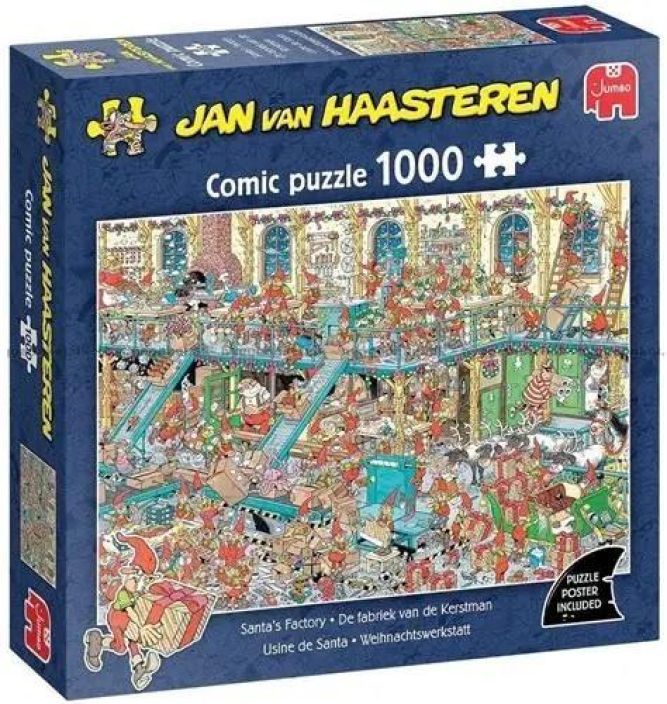 Jan van Haasteren palapeli Jumbo 1000 palaa Santa's Factory