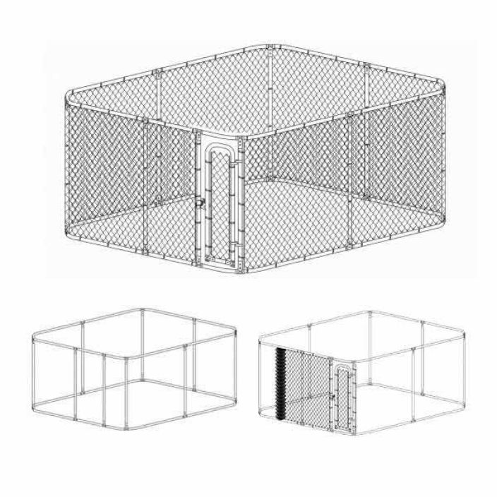 Koiratarha 3x5m 25196 995-2113