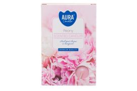 Aura Tuoksulämpökynttilä peony 6kpl 627552 
