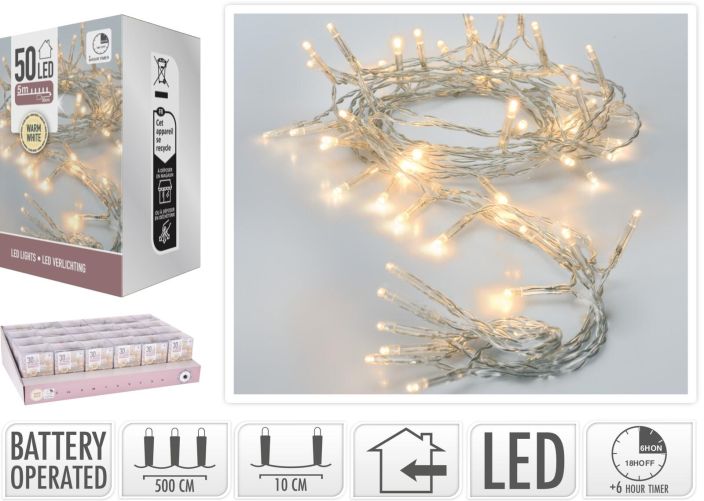 Valoketju 50led lamminvalk. timer AXS300160/AX9800660 992-1431