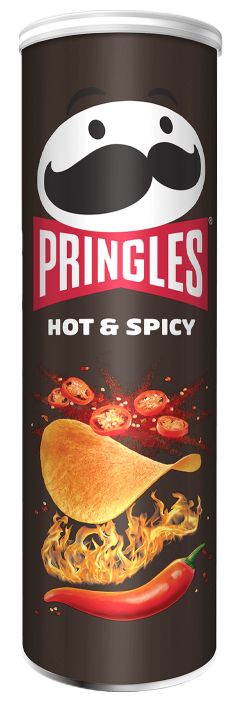 Pringles hot &amp; spicy 165g 906-128