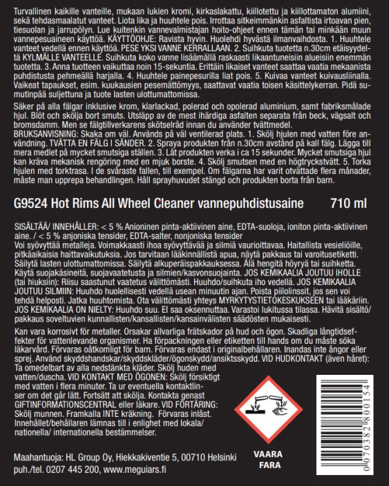Meguiar´s Hot Rims vannepesu 710ml G9524 tuotekuva 1