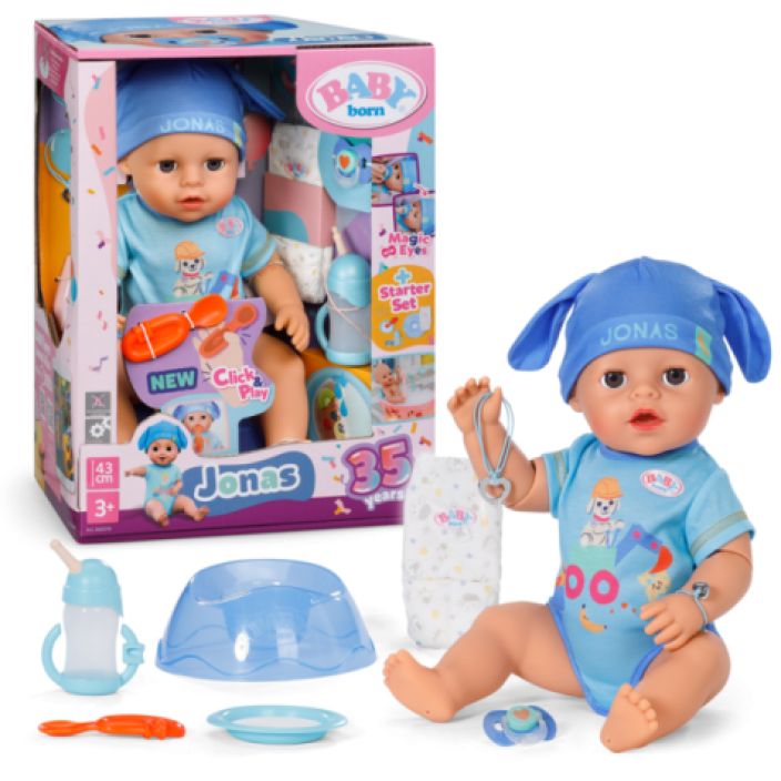 Baby Born Jonas Click and Play nukke 43cm 840078 tuotekuva 1 Baby Born Jonas Click and Play nukke 43cm 840078 tuotekuva 1