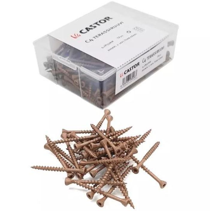 Terassiruuvi C4 200kpl Laddukkaat terassiruuvit 4,2x55mm TX20 kanta.