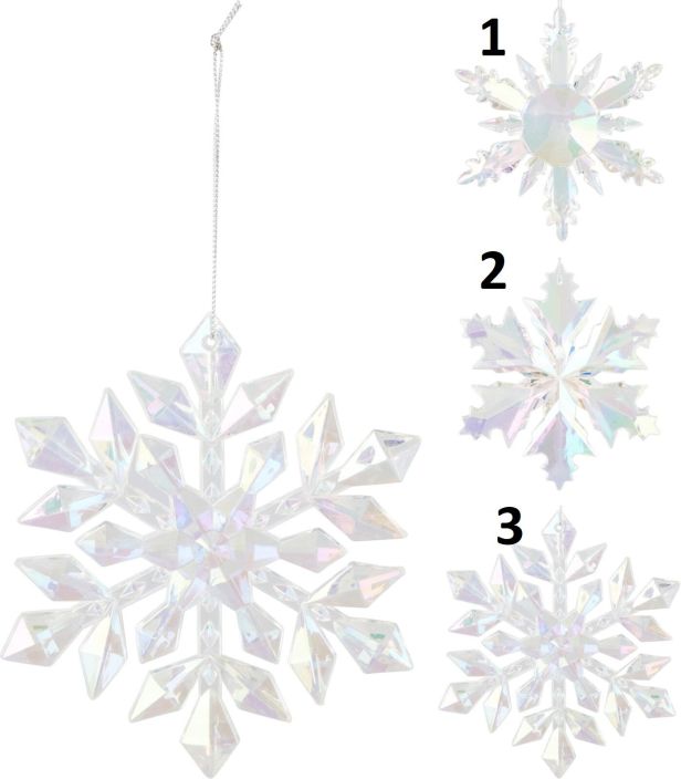 Kuusenkoriste lumihiutale 12cm AKP103530 tuotekuva 1