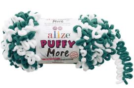 Alize Alize Puffy More 6570 tummanvihreä / valkoinen 150g APMO-6570