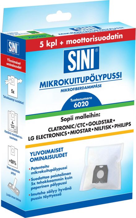 Mikrokuitupolypussi 5kpl S56020 922-662