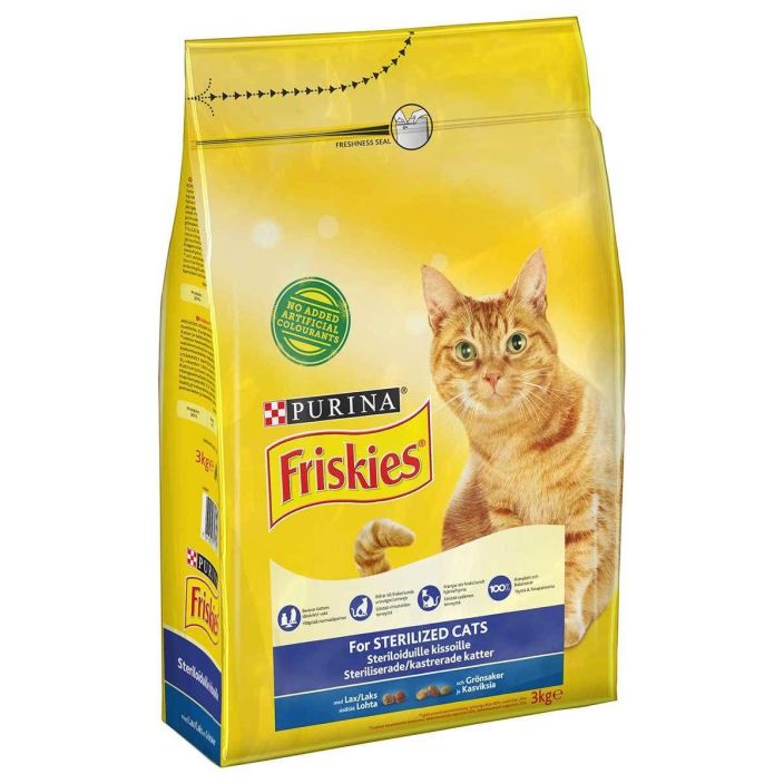 Friskies 3kg Sterilized cats lohta ja kasvista 12461443 969-1077