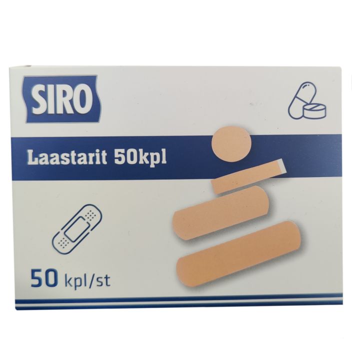 Laastarit 50kpl 50 kpl laastarin saastopakkaus.