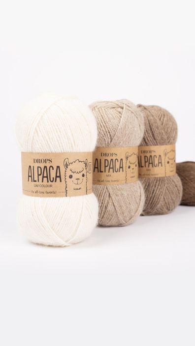 Drops Alpaca 2020 light nougat 50g Drops Design Alpaca on kehratty 3-saikeisesta 100% superfine alpakasta.