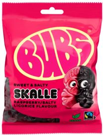 Bubs Bubs Raspberry Salty Liquorice Skalle 90g