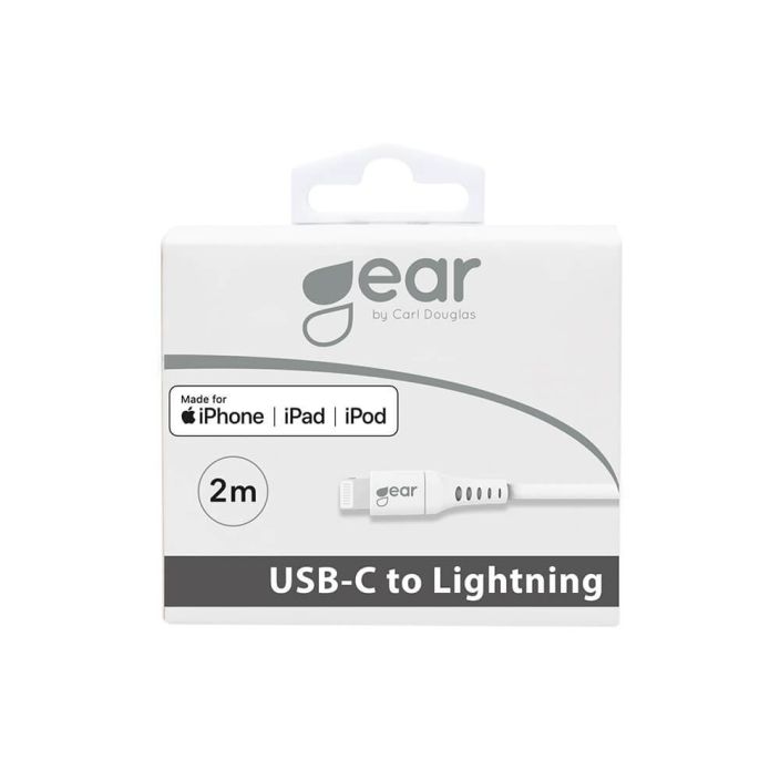 GEAR Latausjohto USB-C Lightning GEAR Latausjohto USB-C Lightning 2m Valkoinen MFI C94