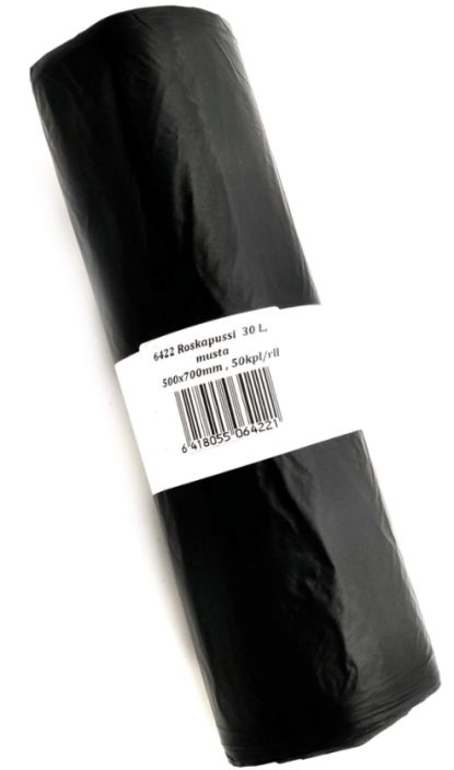 A.Premium Vahva LDPE roskapussi 30L musta 50kpl