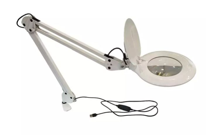 Suurennuslasivalaisin Led USB valk. 995-1601 Suurennuslasivalaisin Led USB valk. 995-1601