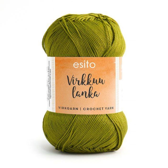 Esito virkkuulanka 9041 oliivinvihrea 100g EVL-9041