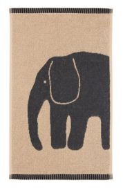 Vallila Finlayson Elefantti Vapaa pyyhe t.harmaa/beige 30x50cm