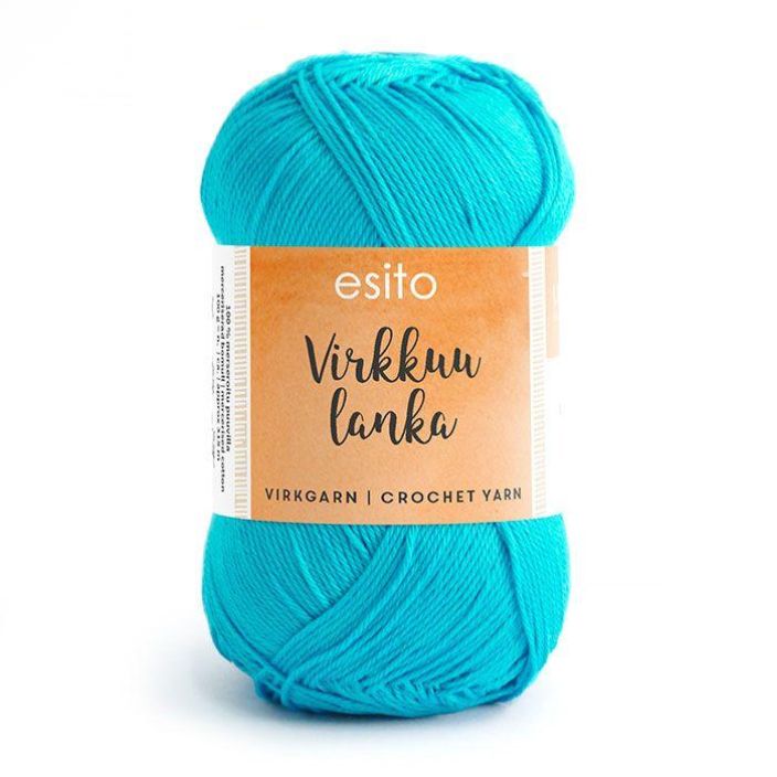 Esito virkkuulanka 9046 turkoosi 100g EVL-9046