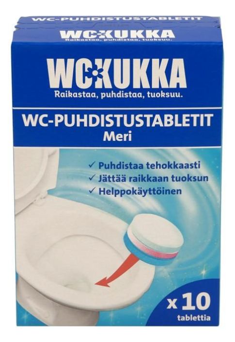 WC-Kukka meri wc-puhdistustab. 10x25g 451139805/451139809 950-036 WC-Kukka meri wc-puhdistustab. 10x25g 451139805/451139809 950-036