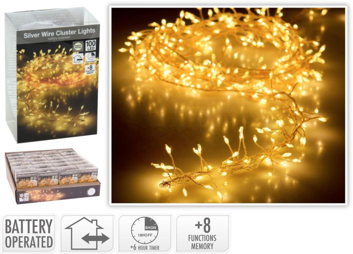 Valoketju hopea 100led lamminvalk. ajastin IP AX8720860 992-2259