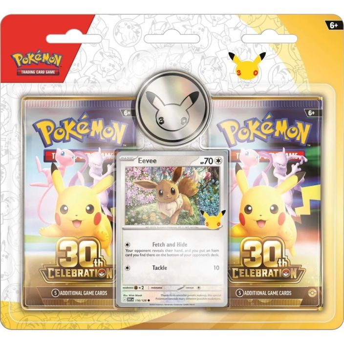 Pokemon 2-Pack Blister 30th ENNAKKOTILAUS (julkaisu 16.9.2026) Mikali maahantuojan toimituksissa ilmenee Pokemon 2-Pack Blister 30th ENNAKKOTILAUS (julkaisu 16.9.2026) Mikali maahantuojan toimituksissa ilmenee