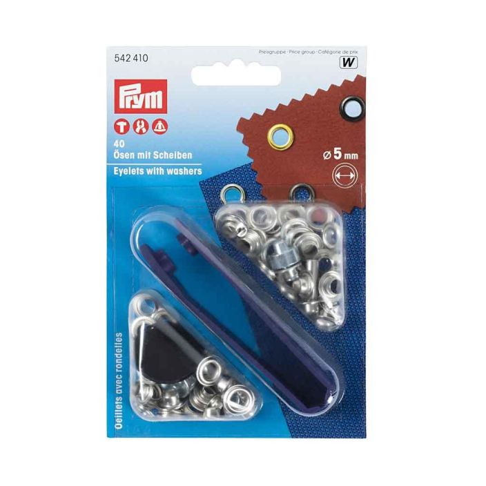 Prym Purjerengas 5mm 40kpl Monikayttoiset purjerenkaat mm vaatetukseen, asusteisiin ja sisustukseen. Purjerenkaat on