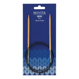 Novita koivu pyöröpuikot 80cm 4,5mm