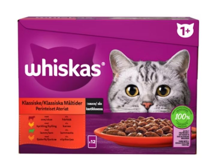 Whiskas 1+ perinteiset ateriat 12x85g 442854 905-2185