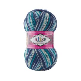 Lankava Alize Superwash 7708 Kirjava sininen/sinivihreä 100g ASWP-7708 POISTUU