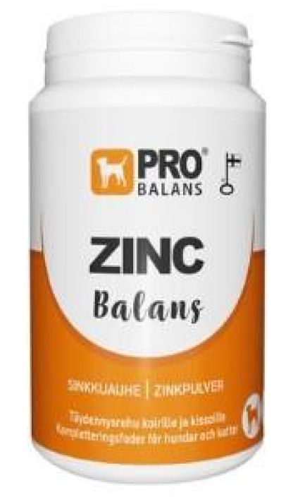 Probalans Zincbalans 120g Zincbalans sinkkijauhe on taydennysrehu kissoille ja koirille.