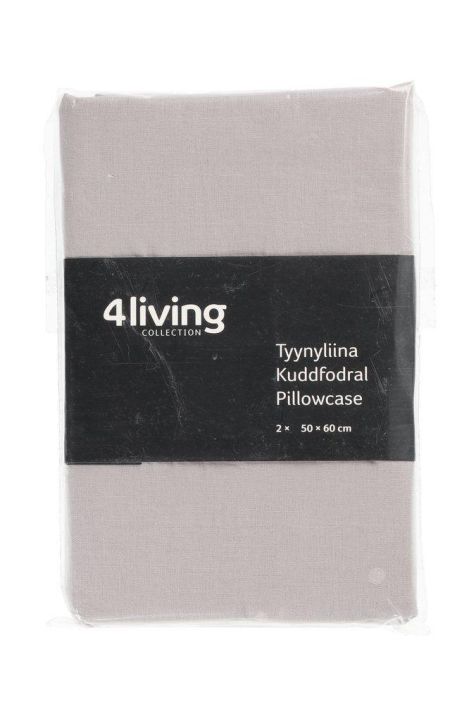 4Living Tyynyliina 2kpl harmaa 50x60cm 329119 924-9948