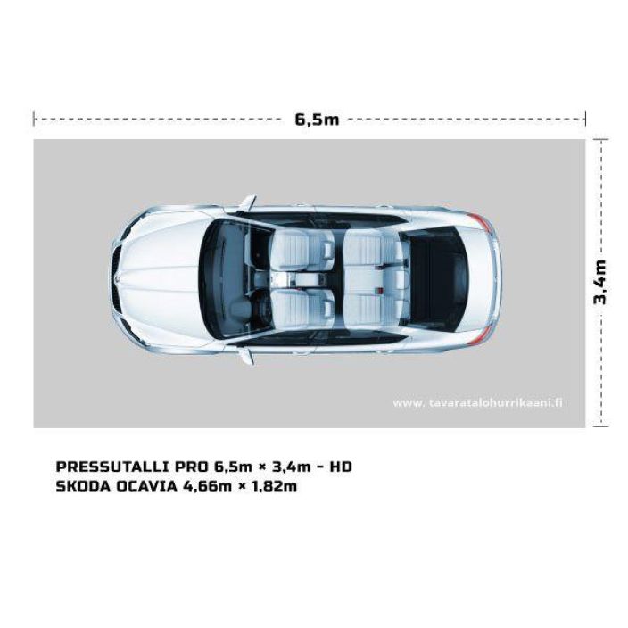 Autotalli PVC Pro 3,4x6,5m 25132 Autotalli PVC Pro 3,4x6,5m on erinomainen valinta, jos etsit tilavaa ja kestavaa suojaa