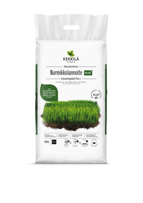 Kekkila nurmikkolannoite plus+ 10L 940-045 Nurmikkolannoite plus+ 10L