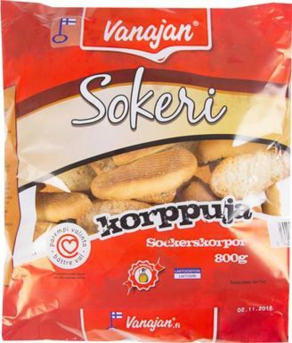 Vanaja sokerikorppu 800g 902-669