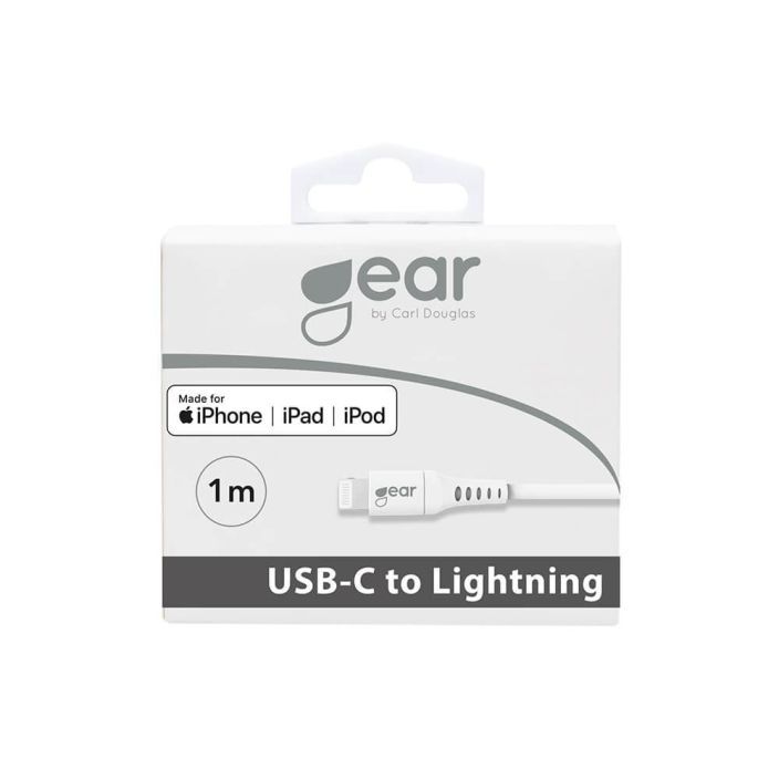 GEAR Latausjohto USB-C Lightning GEAR Latausjohto USB-C Lightning 1m Valkoinen MFI C94