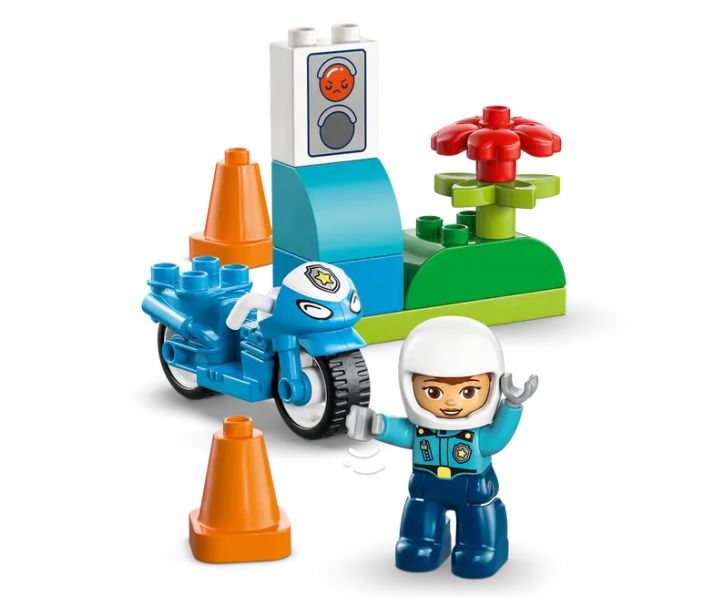 Sininen poliisimoottoripyörä 10471 tuotekuva 1