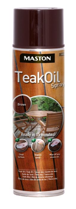 Teak Oil spray 500ml ruskea 605461 908-686