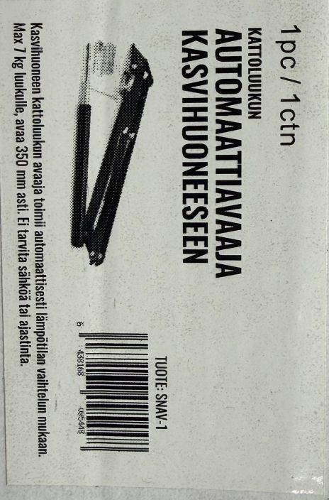 Kasvihuoneen automaattiavaaja tuotekuva 1