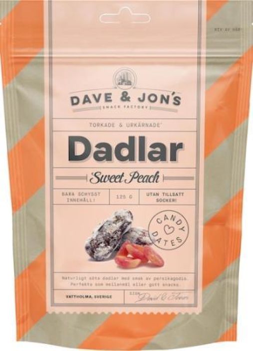 Dave&amp;Jons Taateli Sweet peach 125g