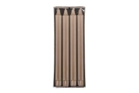 Kruunukynttilä stearin ruskea 24cm 8kpl 609074