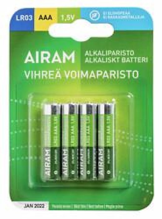 Airam paristo AAA 4-pack voimaparisto 9471497 917-050