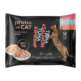 PrimaCat PC Fillets tonnikala/lohi, tonnikala/katkarapu 4x50g 9157