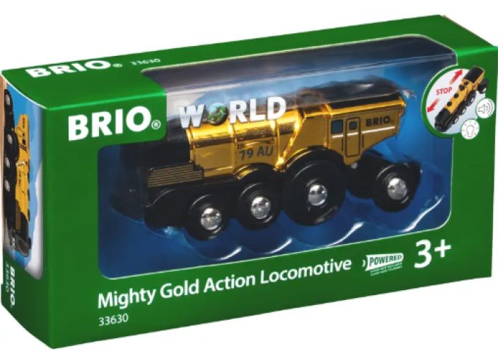 Brio iso kultainen veturi Ison kultaisen veturin kiiltava kultainen metallimaali ja klassinen Brio iso kultainen veturi Ison kultaisen veturin kiiltava kultainen metallimaali ja klassinen