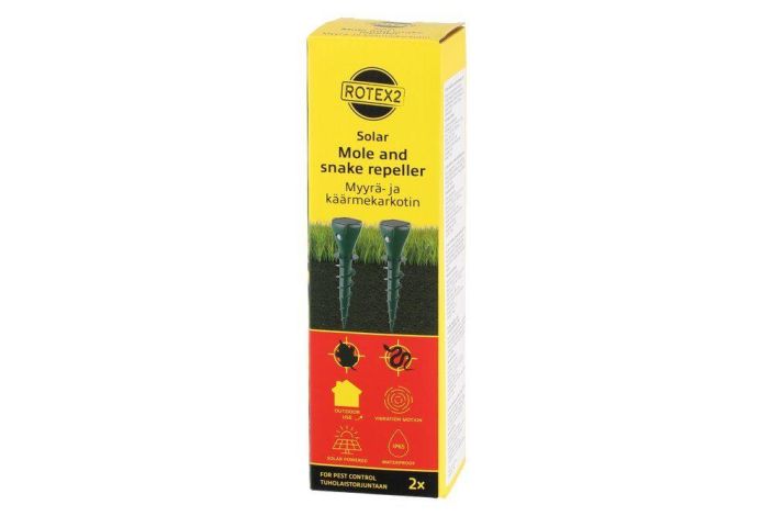 Rotex-2 Solar Myyrä- ja Käärmekarkotin tuotekuva 1 Rotex-2 Solar Myyrä- ja Käärmekarkotin tuotekuva 1
